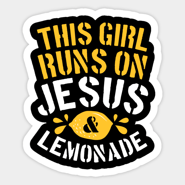 Jesus & Lemonade Stand Sticker by TheBestHumorApparel